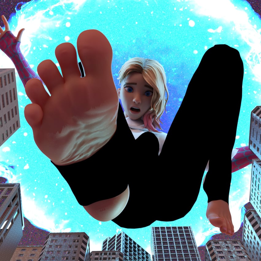 anttiergod barefoot feet giantess gwen_stacy marvel marvel_comics spider-gwen spider-man_(series)