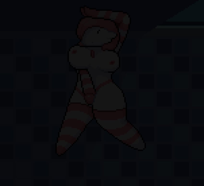 animated asphyxiation big_breasts bouncing_breasts bubbles drowned drowning gardevoir masturbating masturbation masturbation_through_clothing no_sound pink_(okami_tomato) pink_panties pixel_animation pixel_art pokemon pokemon_(species) striped_armwear striped_legwear topless trapped underwater zxtomatofan