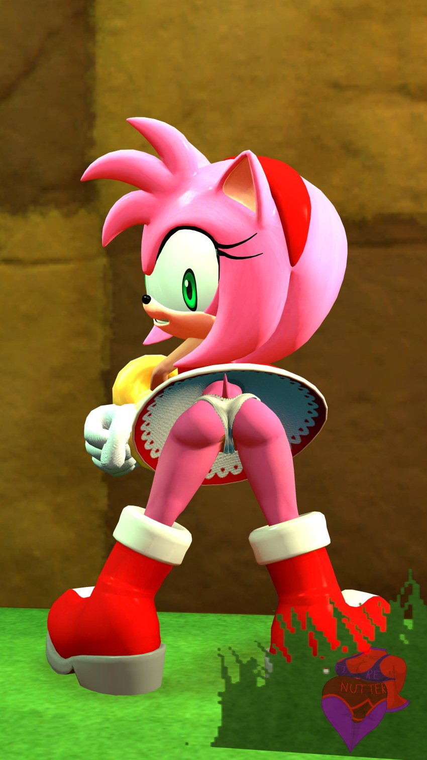 1girls 3d amy_rose anthro ass boots dress firenutter furry gloves green_eyes looking_at_viewer looking_back panties pink_fur red_boots red_dress sega short_hair solo solo_female sonic_(series) sonic_the_hedgehog_(series) thighs white_gloves white_panties