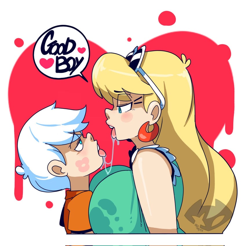 clothed kissing large_breasts leni_loud lincoln_loud nickelodeon rex_reyes the_loud_house