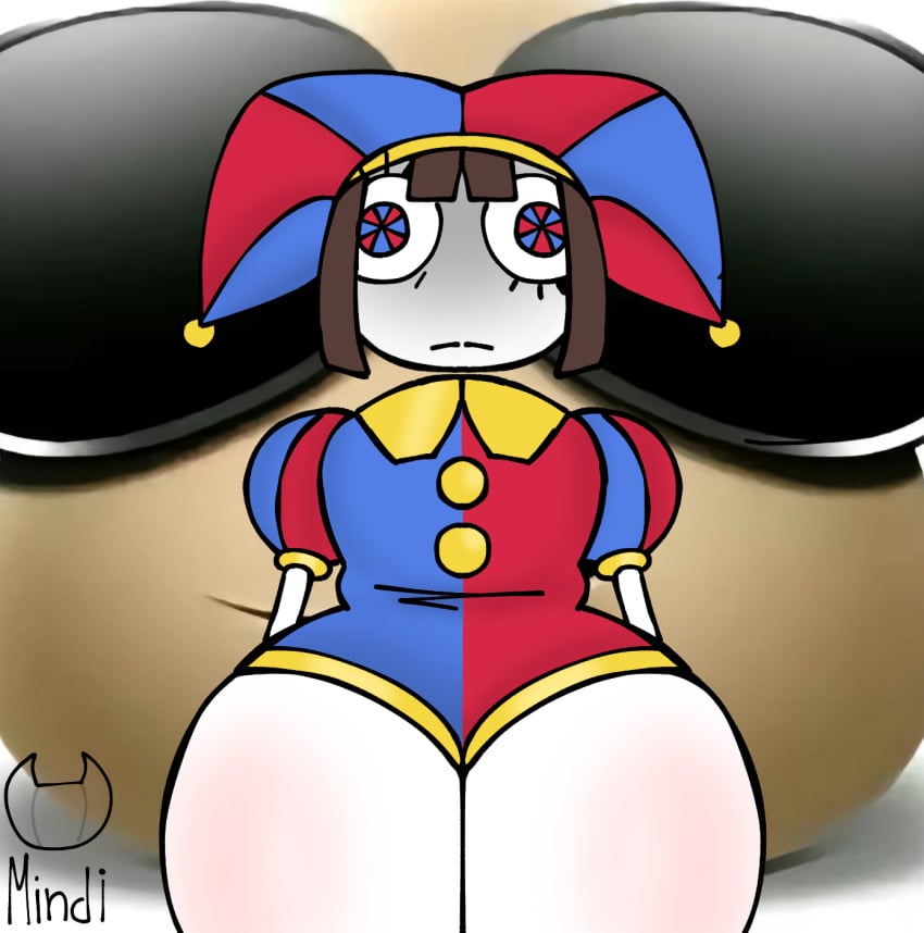 1girls bad_art big_thighs female funny_background mindi_134 o_o pomni pomni_(tadc) pomni_(the_amazing_digital_circus) safe_for_work the_amazing_digital_circus wtf