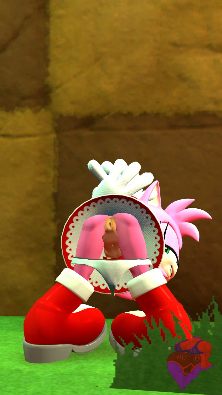 1girls 3d amy_rose anthro anus ass ass_up boots dress firenutter furry gloves green_eyes panties panties_down pink_fur pussy red_boots red_dress sega short_hair solo solo_female sonic_(series) sonic_the_hedgehog_(series) thighs vagina white_gloves white_panties