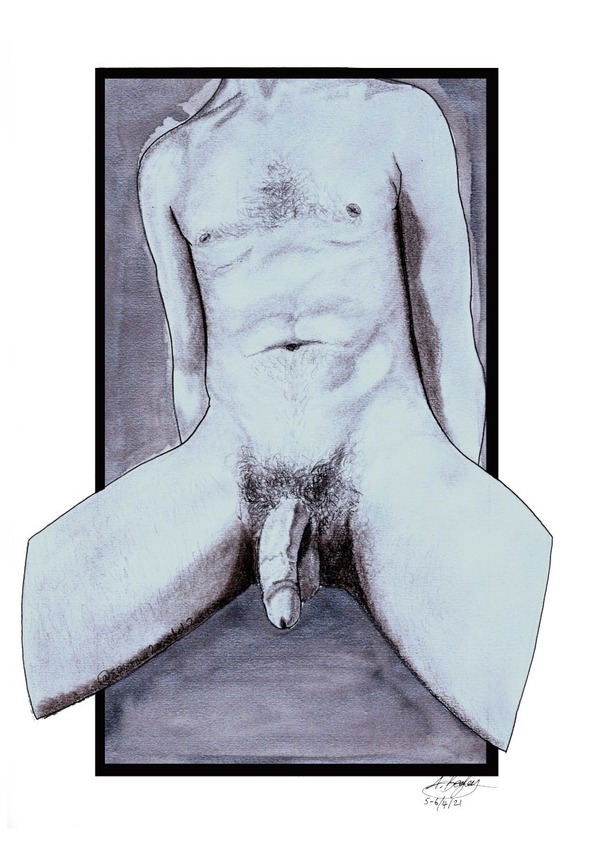 bed_buddy birthday_suit cock cock_out dick gay gay_male hand_drawn handdrawn handdrawn_art hard_on male male_only naked naked_male nude nude_male pencil pencil_(artwork) pencil_sketch self_upload sketches_by_adab