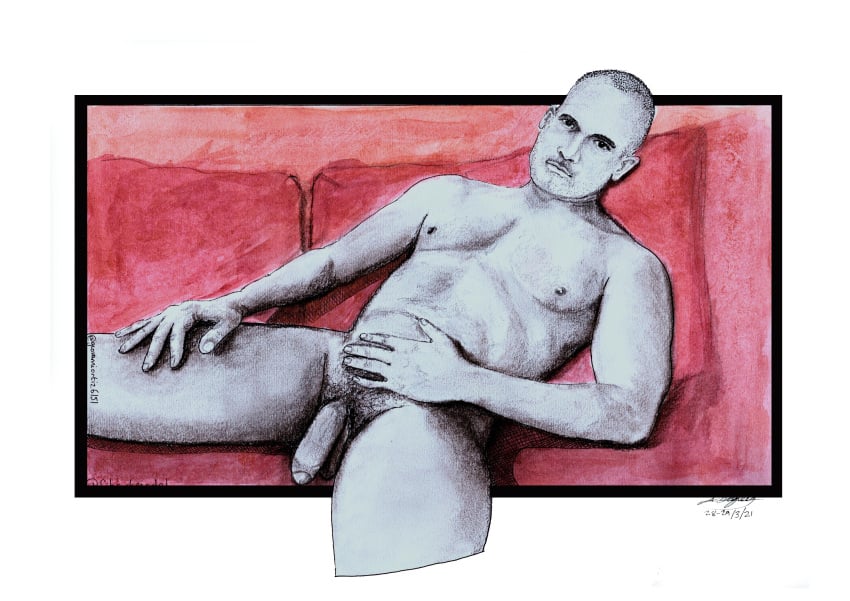 bed_buddy birthday_suit cock cock_out dick fitartmodel gay gay_male hand_drawn handdrawn handdrawn_art hard_on male male_only naked naked_male nude nude_male pencil pencil_(artwork) pencil_sketch self_upload sketches_by_adab