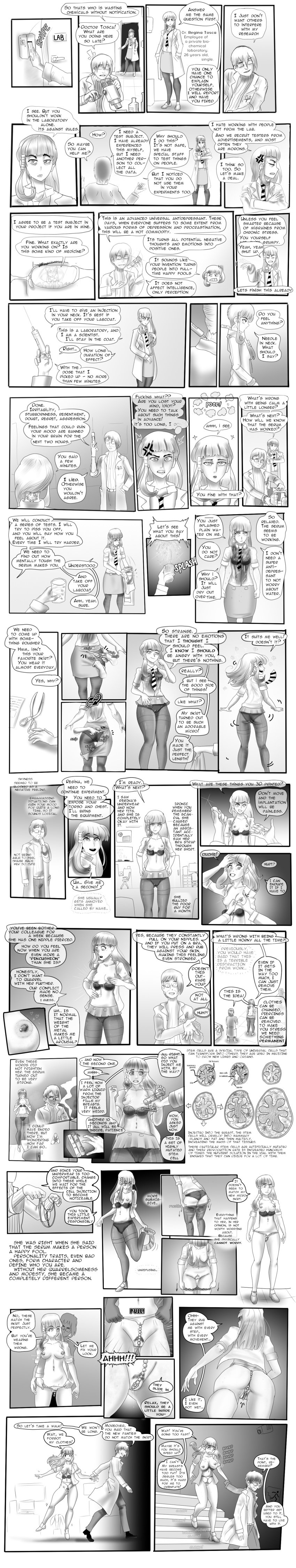 bead_bikini bead_panties bezimeny bra_down breast_expansion clueless comic cutting_clothes drugs english_text humiliation microskirt mind_control personality_change piercing ripped_clothing text