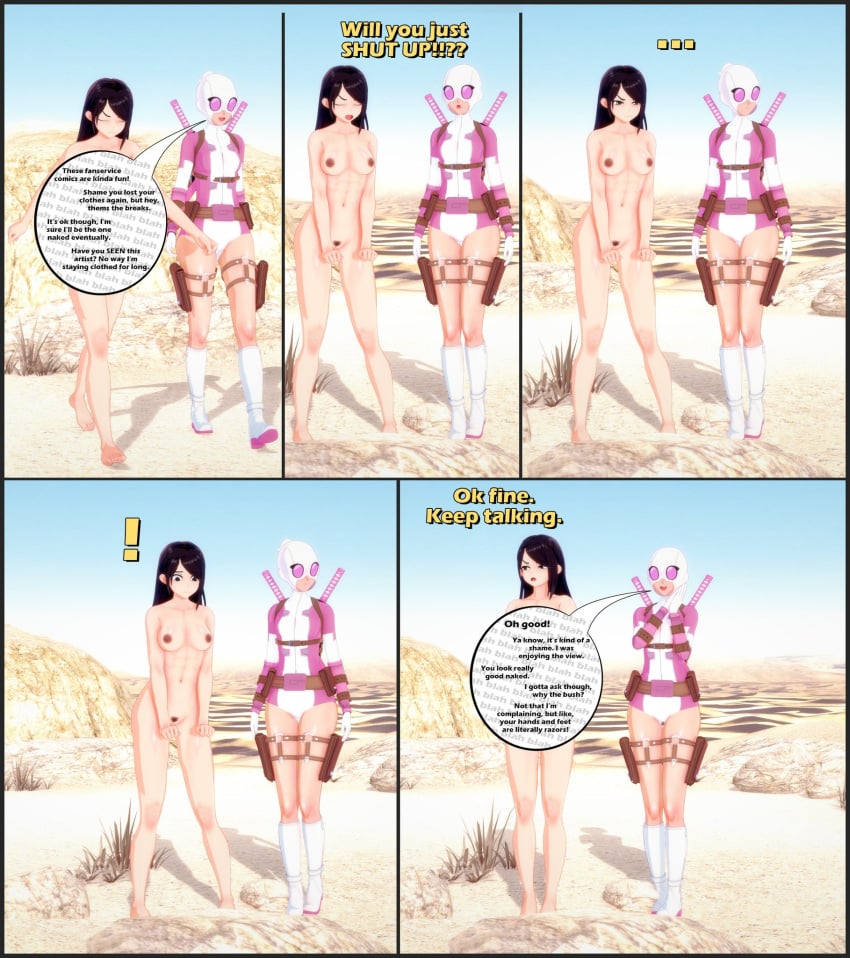 3d amanwithnoplan breasts gwenpool koikatsu laura_kinney marvel marvel_comics nude pussy senftember senftember_(2024) tagme x-23