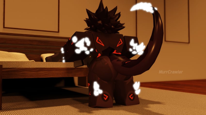 3d 3d_(artwork) bed bedroom blowjob fat_ass gay gootraxian hebi_(kaiju_paradise) kaiju_paradise murrcrawler nightcrawler_(kaiju_paradise) roblox roblox_game robloxian text throat_fuck watermark