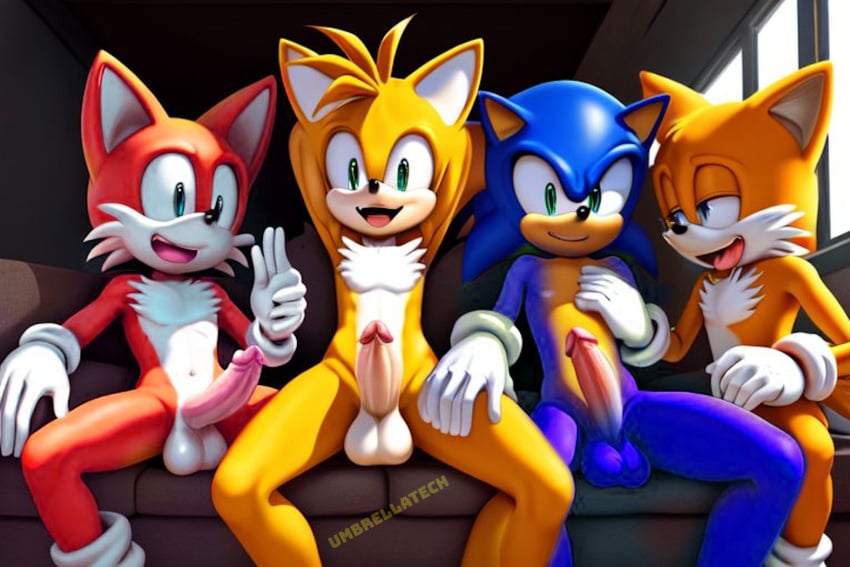 ai_generated cock couch couch_sitting foursome gay gay_orgy hard_cock male/male male_only orgy orgy_sex painting party penis sonic_(series) sonic_the_hedgehog sonic_the_hedgehog_(series) tails_the_fox umbrellatech yaoi