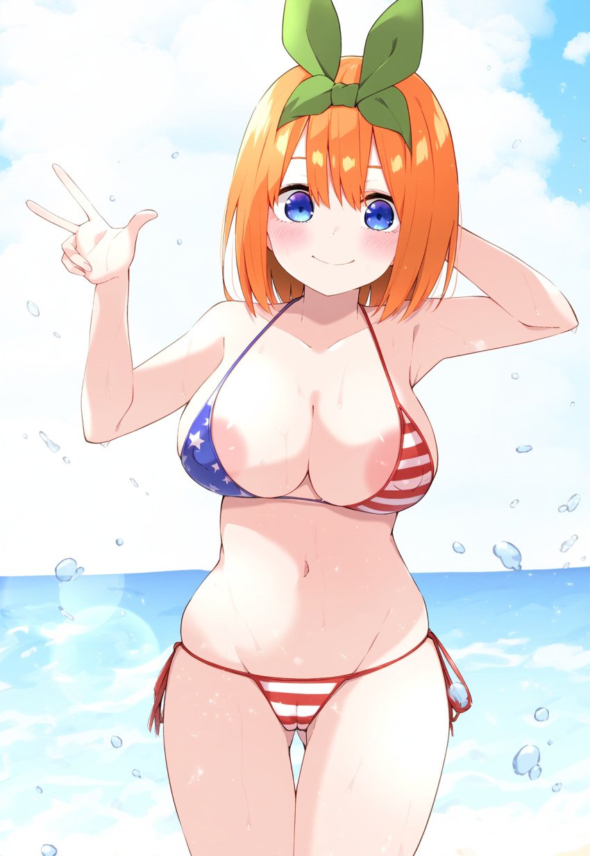 ai_generated american_flag_bikini go-toubun_no_hanayome lady_ai nakano_yotsuba