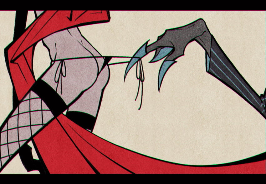 arm_only claws gay half_naked hazbin_hotel male/male no_face no_sex stockings string_pull valentino_(hazbin_hotel) vivienne_medrano vivziepop vox_(hazbin_hotel)