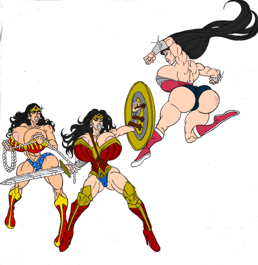 3girls amazon amazonian ass bimbo cleavage color_edit colored colored_sketch dc_comics dc_extended_universe dceu diana_of_themyscira diana_prince female female_only high_heel_boots high_heels huge_ass huge_breasts multiple_girls new_52 shield sideboob square_crossover sun1sol sword trio trio_female wonder_woman wonder_woman_(2017) wonder_woman_(dceu) wonder_woman_(justice_league) wonder_woman_(series)