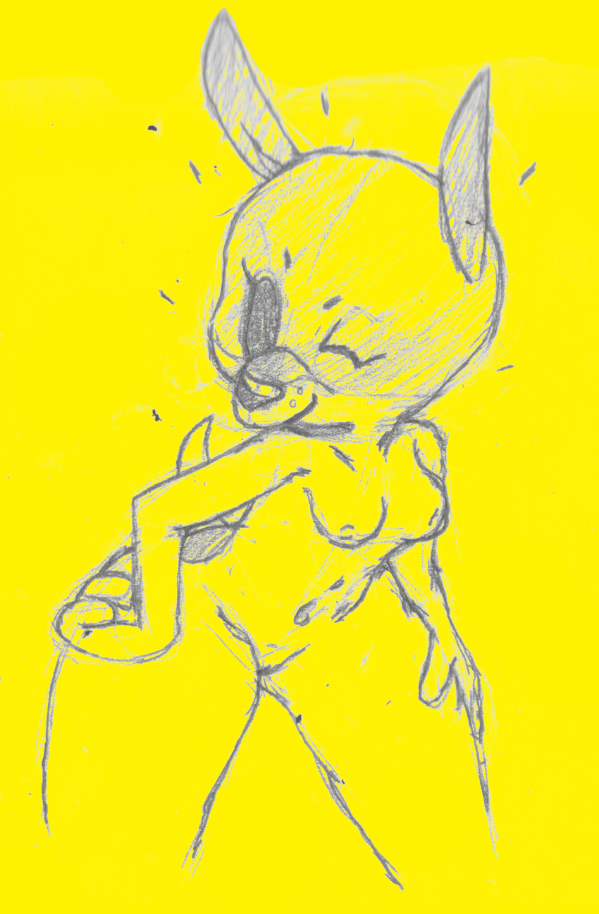 anthro breasts canine canine female mammal nipples nude olive_(character) olive_the_other_reindeer one_eye_closed pussy smile solo wide_hips wink yellow_theme