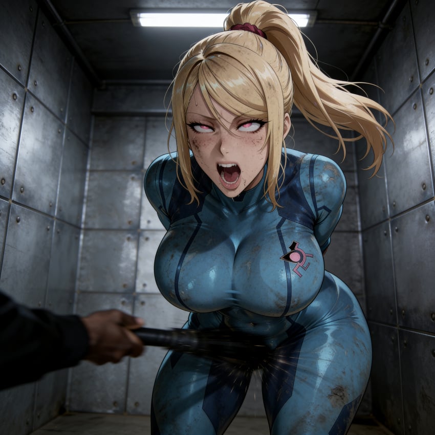 ai ai_art ai_generated angry angry_expression angry_face angry_female attitude_adjustment bdsm bdsm_gear bdsm_room big_breasts big_pussy bit_tits blonde_female blonde_hair blue_bodysuit bodysuit bondage breasts brutal cameltoe cameltoe_leggings cameltoe_spandex captured clitoris_bondage clitoris_torture clitoris_whipped damsel_in_distress dark-skinned_male dazed defeat defeated defeated_heroine distress dungeon enjoying_punishment enjoyment extreme_pleasure female female_focus flogger flogging gameover helpless helpless_female high_heels impact interrogation interrogation_pov legs_apart locked_arms locked_up masochism masochist metroid motion_blur nipples nipples_visible_through_clothing orgasm orgasm_face orgasm_from_pain overstimulation pain perfect_body pov pov_eye_contact pov_whipping puffy_pussy punished punishment pussy_whipping restrained restrained_female restrained_wrists restraints samus_aran shaking shaking_orgasm shaved_pussy slave stiff_nipples surprised_expression tied_up torture tortured trembling_for_pleasure whip whipped whipped_clit whipped_clitoris whipping whipping_pov wide_hips wide_legs wide_thighs zero_suit zero_suit_samus impact_effect cleavage gaping_mouth