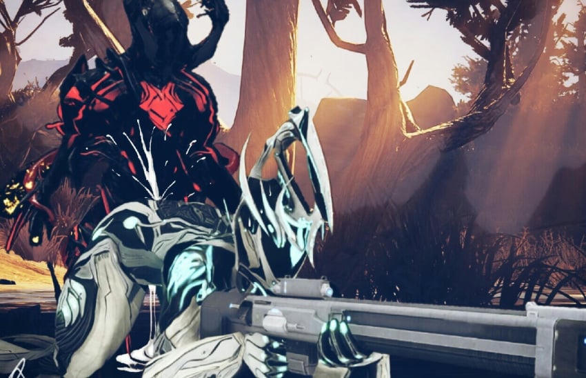 alien alien_girl amonsrule captura cum cum_drip doggy_style nidus_(warframe) nyx nyx_(warframe) photoshop plains tenno warframe