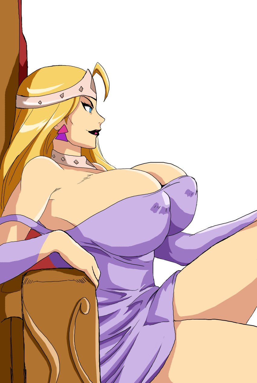 blonde_hair breasts defenders_of_the_earth female huge_breasts naughty_face queen_hadea seductive seductive_smile smile thick_thighs zetarok