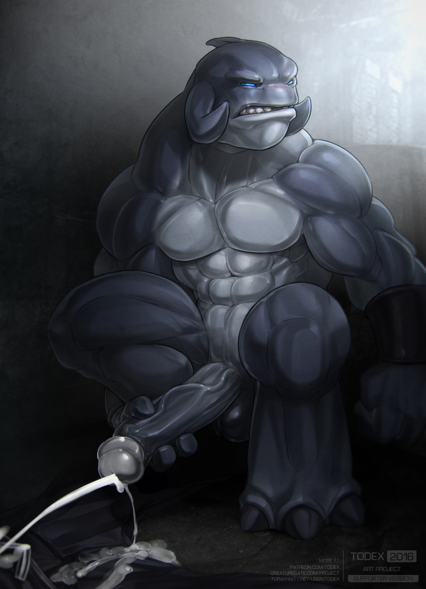 1boy alien big_penis blush cum cum_on_ground cumshot disney ejaculation erection foreskin gantu hi_res holding_penis lilo_and_stitch looking_aside male male_only masturbation monster muscular nude orgasm penis solo stealth todex uncircumcised uncut vein veiny_penis