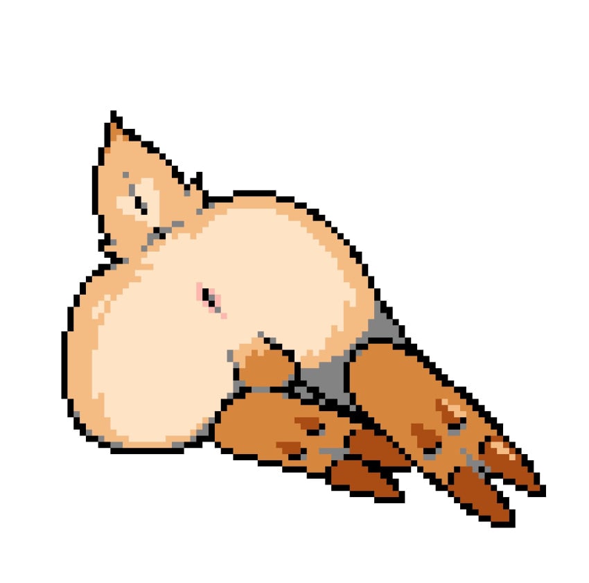 anthro anus backsack balls bleu_cheese_(artist) bovid brown_body brown_fur brown_hooves brown_legs butt caprine cel_shading cloven_hooves digital_media_(artwork) digitigrade fur genitals goat heart_on_body heart_on_tail hi_res hooves lying male mammal on_side pink_anus pixel_(artwork) presenting presenting_anus presenting_hindquarters sev_(bleu_cheese) shaded short_tail simple_background solo tail tan_body tan_fur white_background