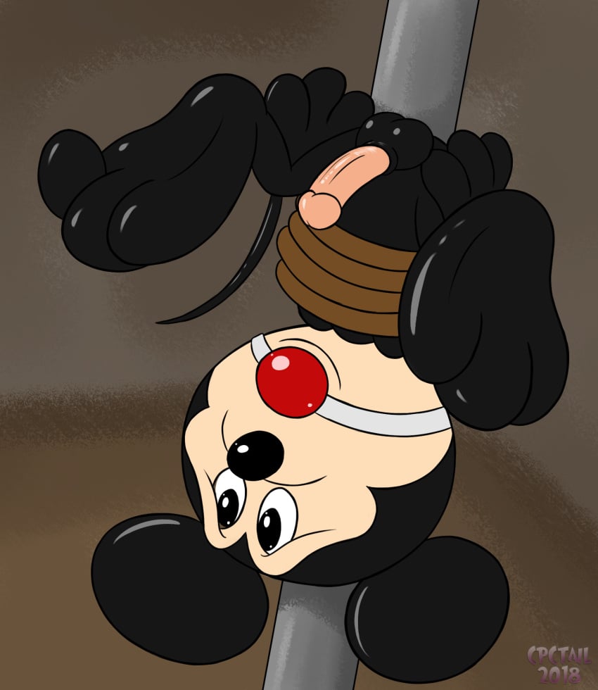 balls bondage bound cpctail disney male male_only mammal mickey_mouse mouse nude paws penis rodent