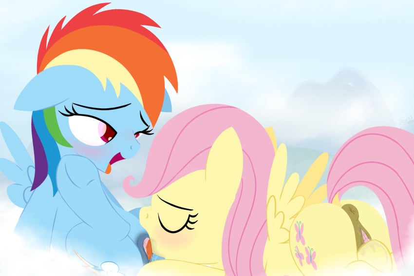 2girls anatomically_correct anatomically_correct_pussy anus ass blue_fur blush clitoris closed_eyes cub cunnilingus cutie_mark dtcx97 duo equine feathered_wings feathers female feral fluttershy_(mlp) friendship_is_magic fur hair half-closed_eyes looking_pleasured mammal masturbating_during_cunnilingus masturbation multicolored_hair my_little_pony open_mouth oral pegasus pink_fur pink_hair pussy pussy_juice rainbow_dash_(mlp) rainbow_hair sex tongue tongue_out vaginal_masturbation vaginal_penetration wings yellow_fur young yuri