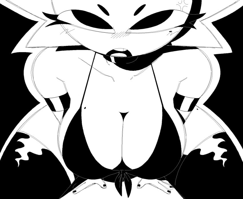 1girls anger_vein big_boobs big_breasts bikini black_and_white black_bracelet blush blushing boob_focus boobs bra bracelet breast_focus breasts female_focus helia_(raytheuhhhhhh) looking_at_viewer on_top original original_character raytheuhhhhhh stockings sun tagme tagme_(character) thick_thighs thighhighs thighs voluptuous