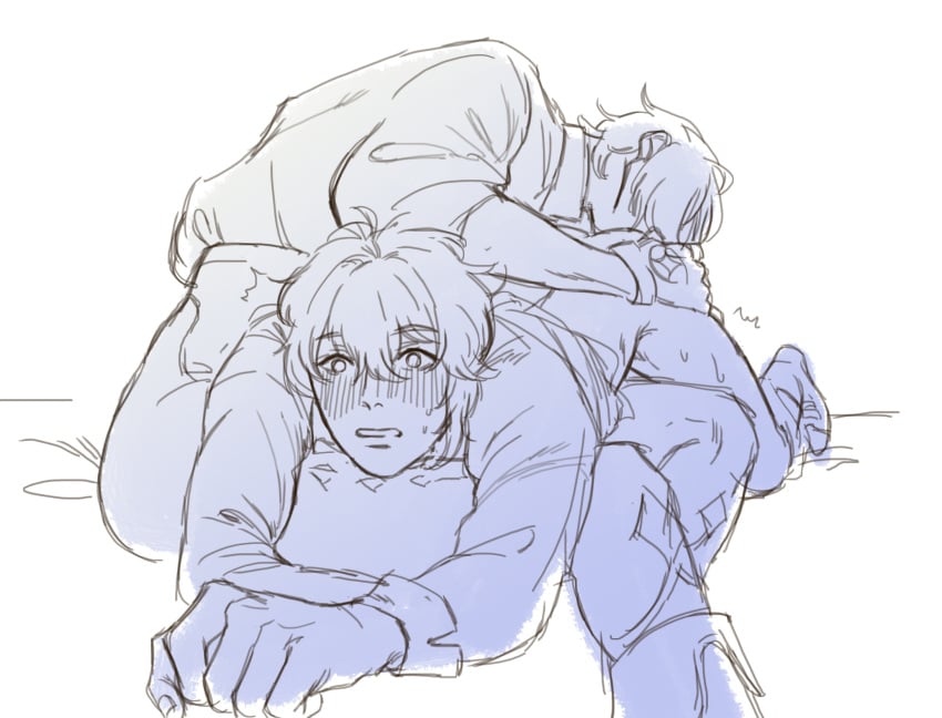 anal anilingus anpanroll ass ass_up diluc_(genshin_impact) gay genshin_impact incest kaeya_(genshin_impact) yaoi