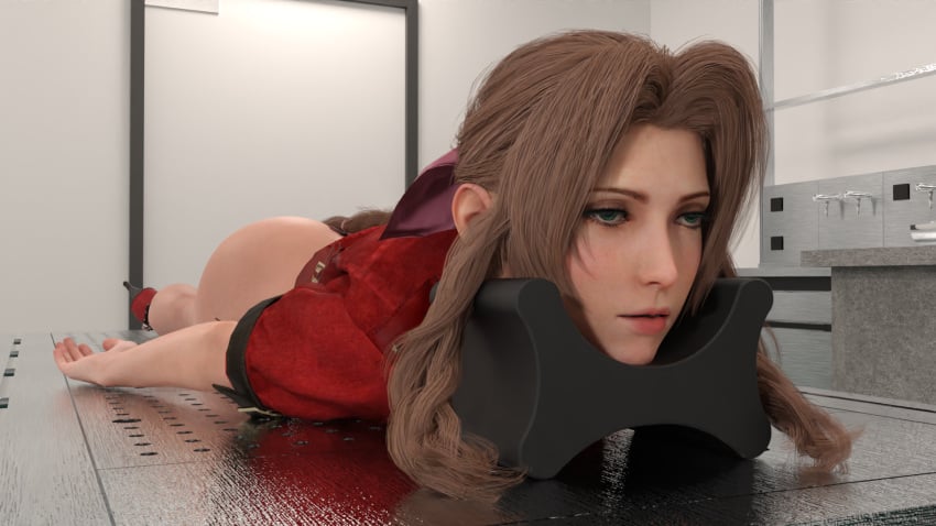 aerith_gainsborough cfm_heels dead empty_eyes final_fantasy final_fantasy_vii final_fantasy_vii_remake gore high_heels morgue stab_wound stabbed starry_solace