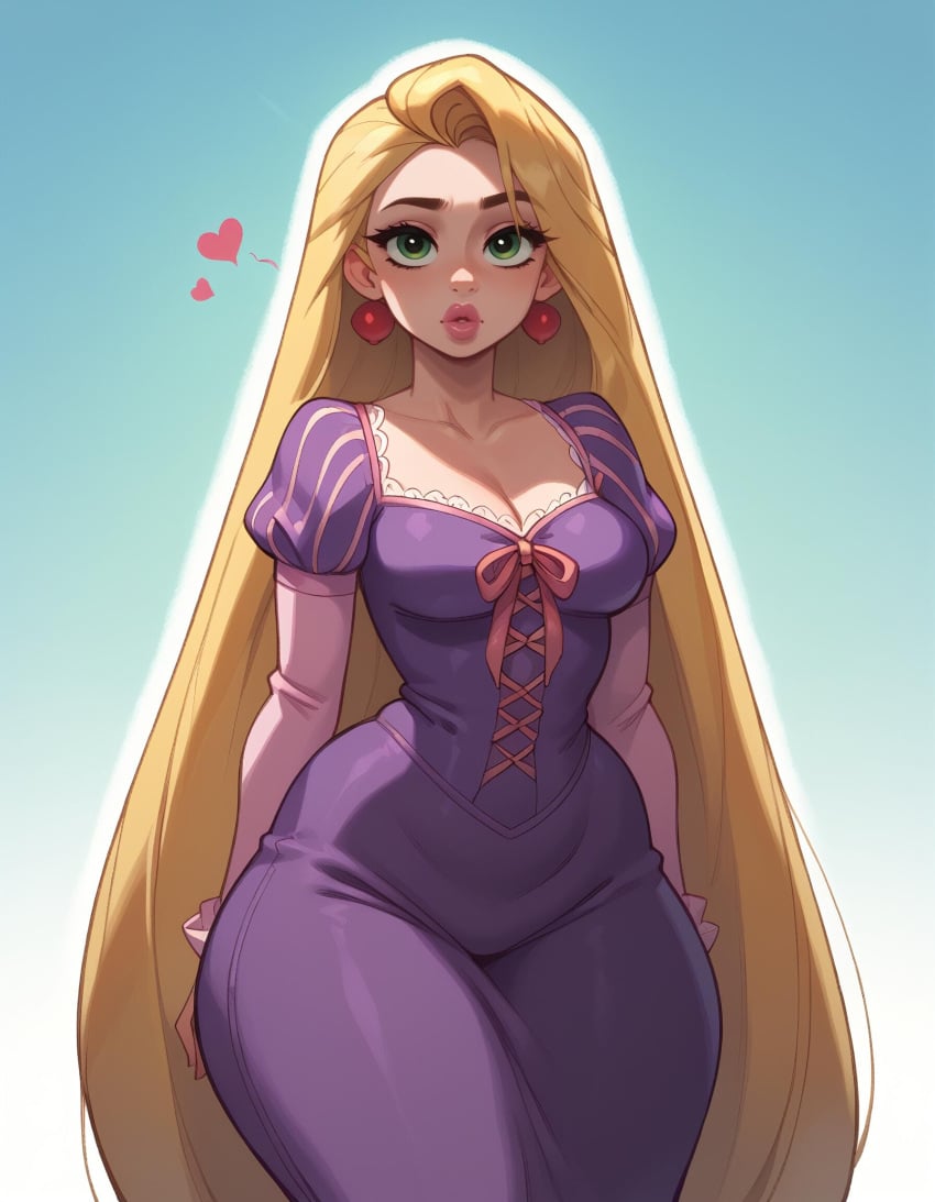 ai_generated ass_bigger_than_breasts ass_bigger_than_head azure_(artist) big_eyes big_thighs blonde blonde_female blonde_hair bottom_heavy disney disney_princess earrings fat_ass female green_eyes huge_ass huge_thighs hyper_hair long_hair medium_breasts narrow_waist pawg pear_shaped pear_shaped_female princess purple_dress rapunzel rizdraws_(ai_style) royalty small_waist solo tagme tangled thick thick_thighs thunder_thighs thunderthighs wide_hips