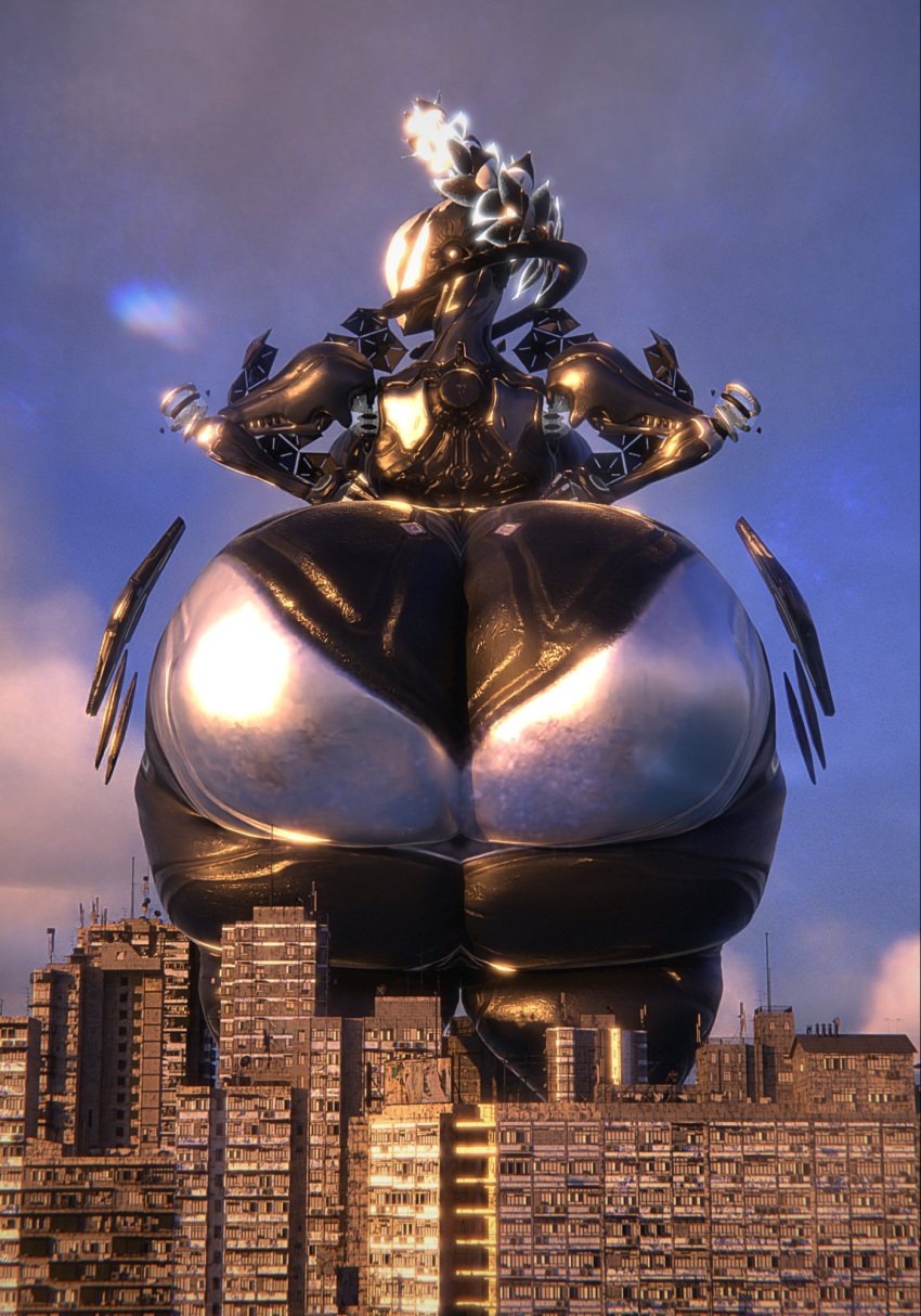 big_ass bubble_butt city female giantess huge_ass macro mag_(warframe) qzk_forte tagme thick_thighs warframe wide_hips