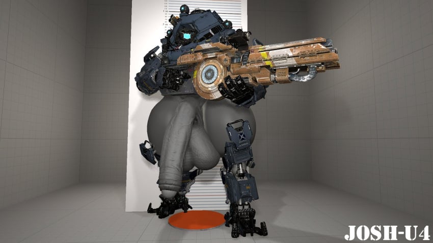 1_eye 1boy 3d 3d_model 3d_render 4_fingers absurd_res absurd_resolution absurdres digital_art digital_media digital_media_(artwork) foreskin grey_skin gun hi_res high_resolution highres humanoid_genitalia humanoid_penis ion_(titanfall) josh-u4 male male_focus male_robot penis penis_out robot tagme thick thick_ass thick_butt thick_hips thick_penis thick_thighs titanfall vein veins veiny veiny_penis video_games voluptuous voluptuous_male weapon