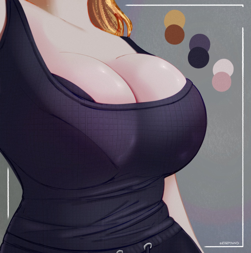 breasts clothed karfound painting_(artwork) realistic soft_kittn