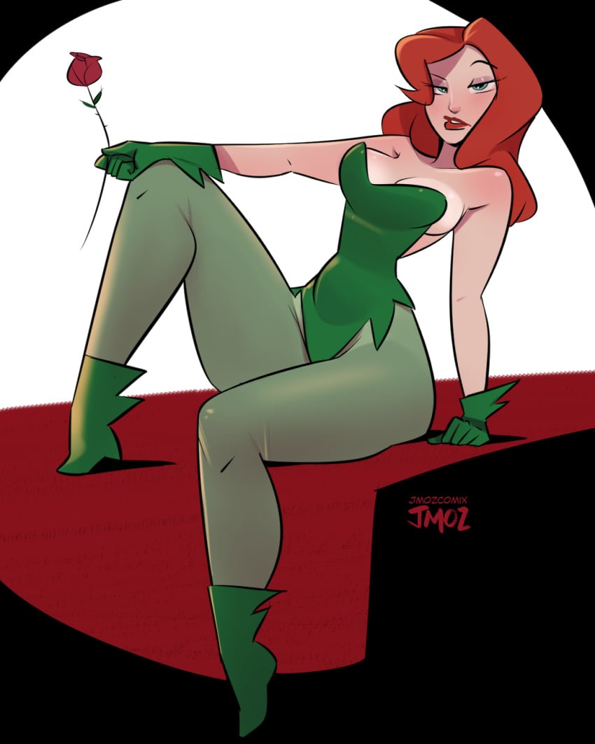 big_breasts big_breasts big_breasts dc dc_comics jmoz jmoz_comix poison_ivy red_hair sitting