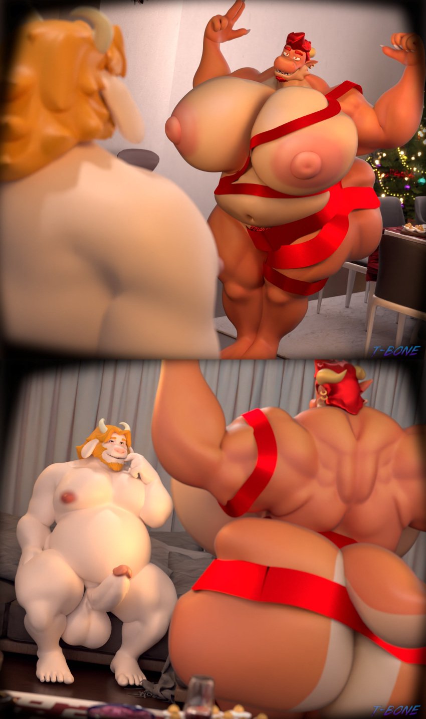 big_ass big_ass_(male) big_breasts big_butt busty busty_boy christmas christmas_2024 dragon_himbo gift_wrapped huge_ass huge_breasts huge_butt lucio_soliz male_with_breasts narissias sato_lewdleone zopandinha