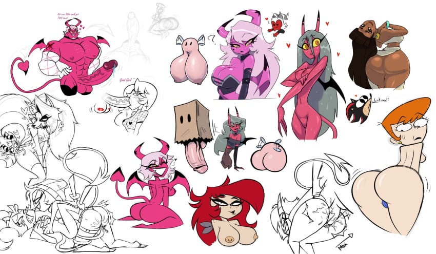 ass betilla_(rayman) big_ass big_breasts bigdad breasts chel corazonarts crossover demon demon_horns dexter's_laboratory dexter's_mom drawpile female helluva_boss huge_ass kiki_(helluva_boss) looking_back loona_(helluva_boss) male millie_(helluva_boss) moxxie_(helluva_boss) muscular muscular_male naughtymex nipples nude oral orange_hair penis rayman_(series) red_hair rule_63 samperez sex shadow_the_hedgehog sonic_(series) the_road_to_el_dorado veiny_penis verosika_mayday_(helluva_boss) yellow_sclera