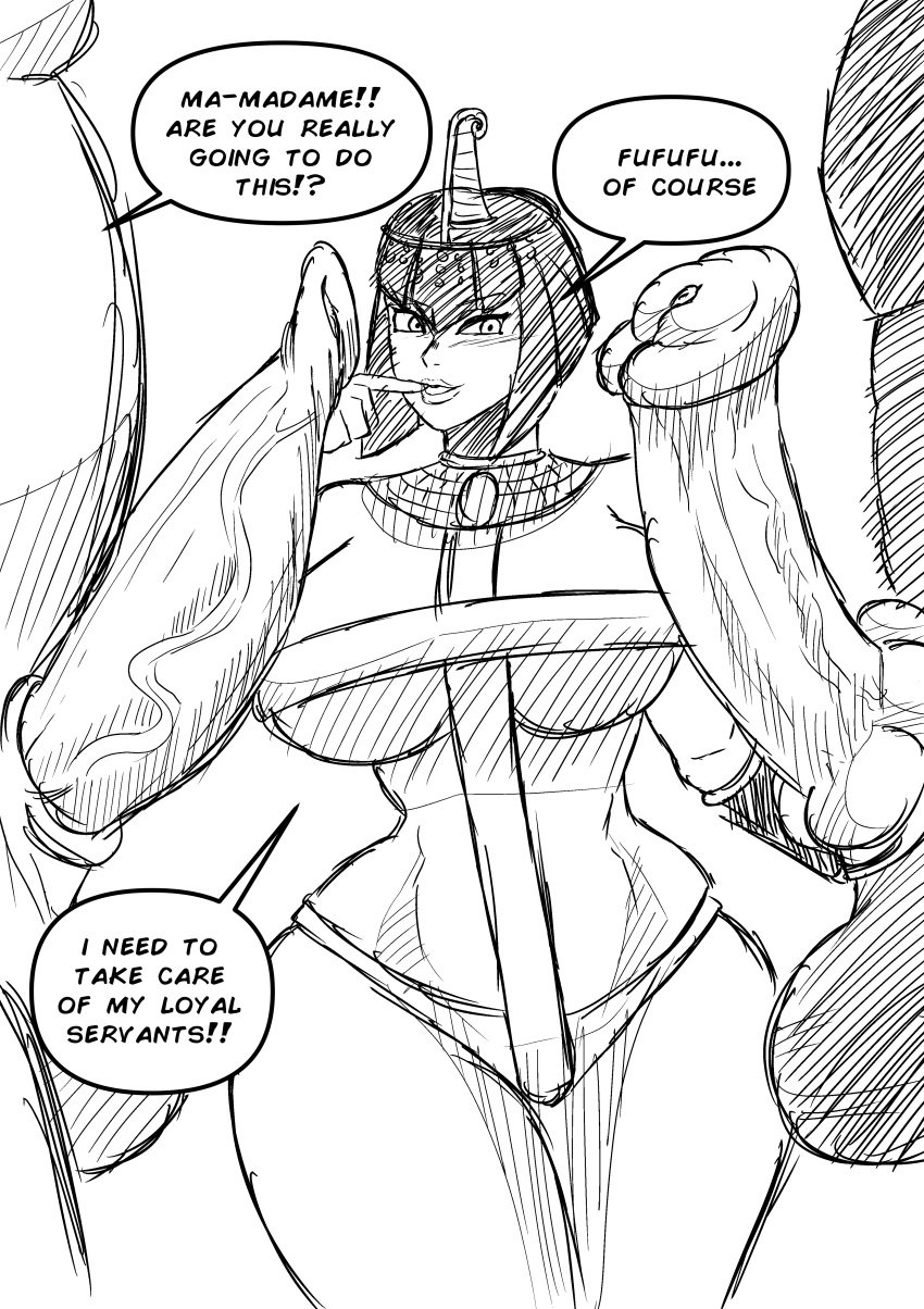 albus_(skullgirls) anthro big_breasts big_penis bird canine dialogue eliza_(skullgirls) english_text estella_comics female horace_(skullgirls) male mannyestella mrestella nude nude_male skullgirls thick_thighs threesome video_games wip