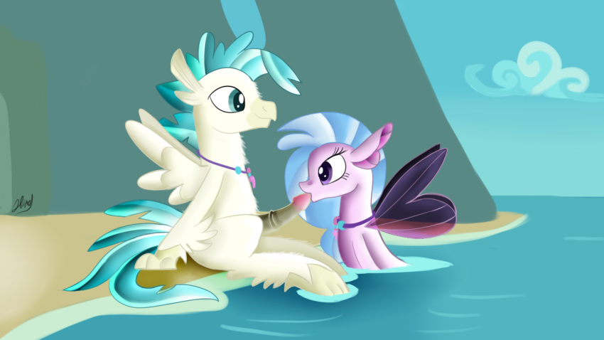 avian erection friendship_is_magic hair hippogryph incest jbond my_little_pony oral penis sea_pony sex silverstream_(mlp) terramar_(mlp) wings young