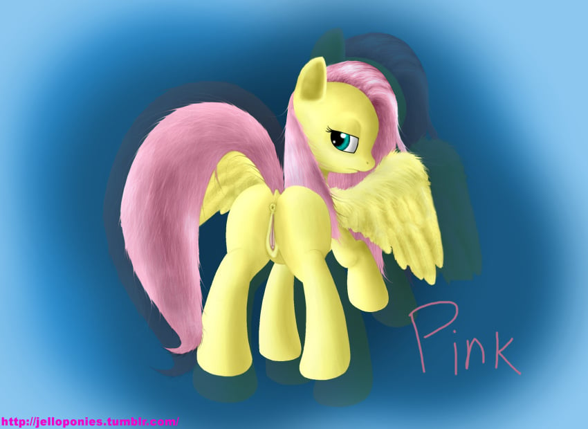 animal_genitalia animal_pussy anus ass equine equine_pussy eyelashes female fluttershy_(mlp) friendship_is_magic hi_res hooves jelloponies looking_back mammal my_little_pony pegasus pussy rear_view solo straight_hair url wings