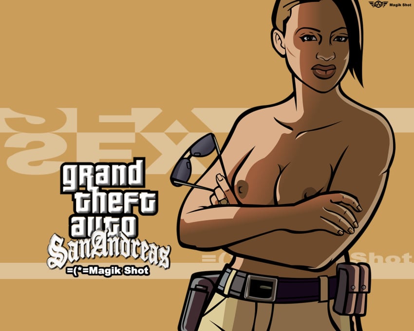 barbara_schternvart breasts glasses grand_theft_auto grand_theft_auto:_san_andreas magikshot nipples police sunglasses_removed tagme