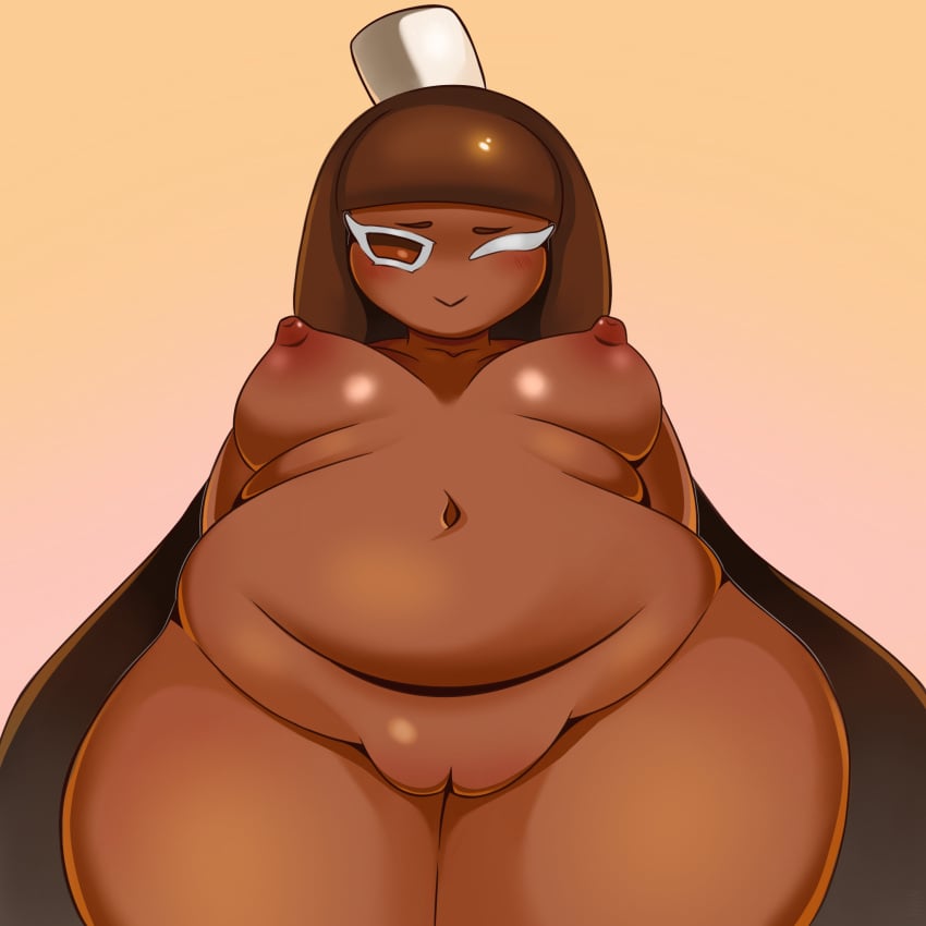 chubby cocoa_cookie cookie_run fat stomach vagina