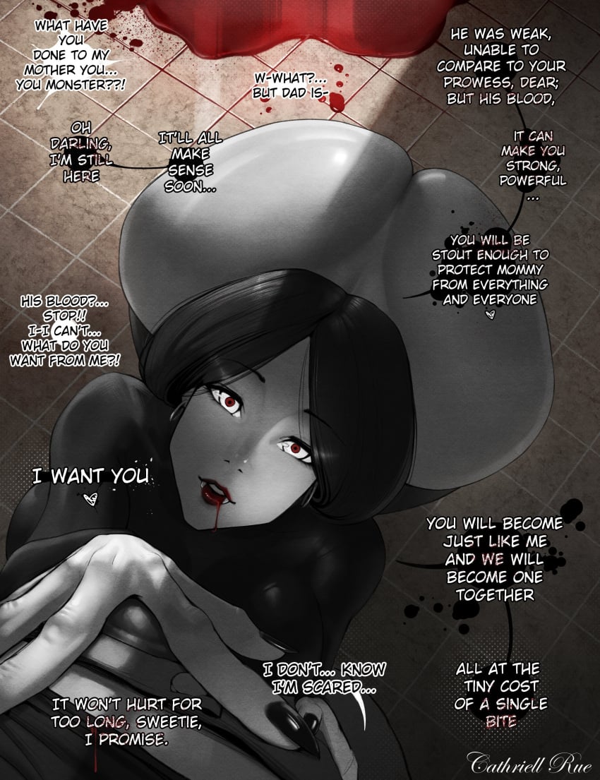 1boy 1girls age_difference alluring ass assertive_female bed bedroom big_ass big_breasts black_legwear blood blood_related blood_stain bottom-up bubble_butt cathriellrue child_bearing_hips english_text fat_ass female grey_skin halloween horror huge_ass incest incest_marriage incestuous_desire incestuous_infidelity indoors inviting inviting_to_sex large_ass light_skin lingerie looking_at_viewer looking_back lustful_gaze male marriage_proposal mature_female milf mommy_kink momwife mother_and_son mother_and_son_relationship mother_wife obsessed parent_and_child pov red_eyes romantic_incest round_ass speech_bubble spot_color strong_woman super_speed super_strength superhuman supernatural taboo thick thick_ass thick_thighs vampire vampire_bite vampire_girl vampirism voluptuous wide_hips yandere yandere_eyes yanincest