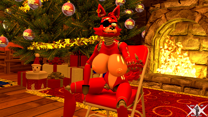 1girls 3d animatronic ass breasts canine chair christmas digital_media_(artwork) female female_only fireplace five_nights_at_freddy's fox foxy_(fnaf) furry hi_res holidays knightashshadowborne knightsfm machine mammal nipples pussy robot solo source_filmmaker text video_games watermark