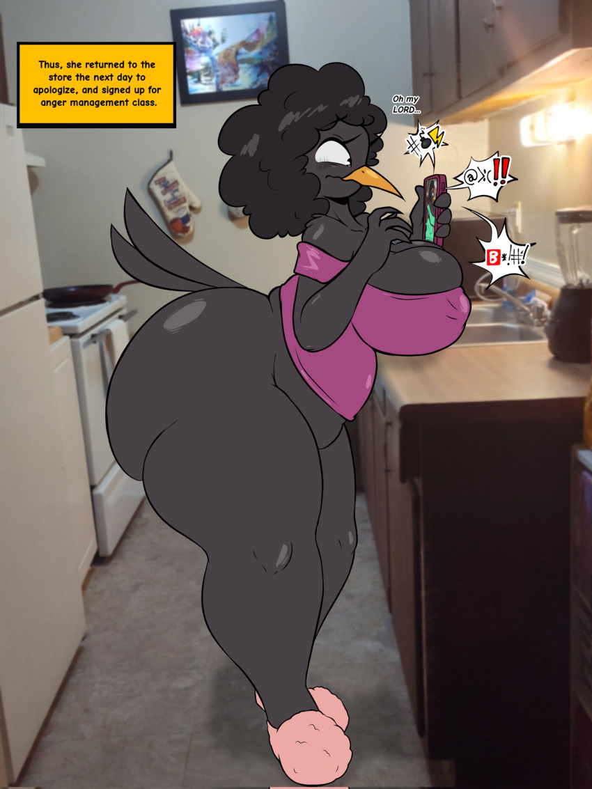 anthro ass avian big_breasts breasts female kccatboi2002 tagme