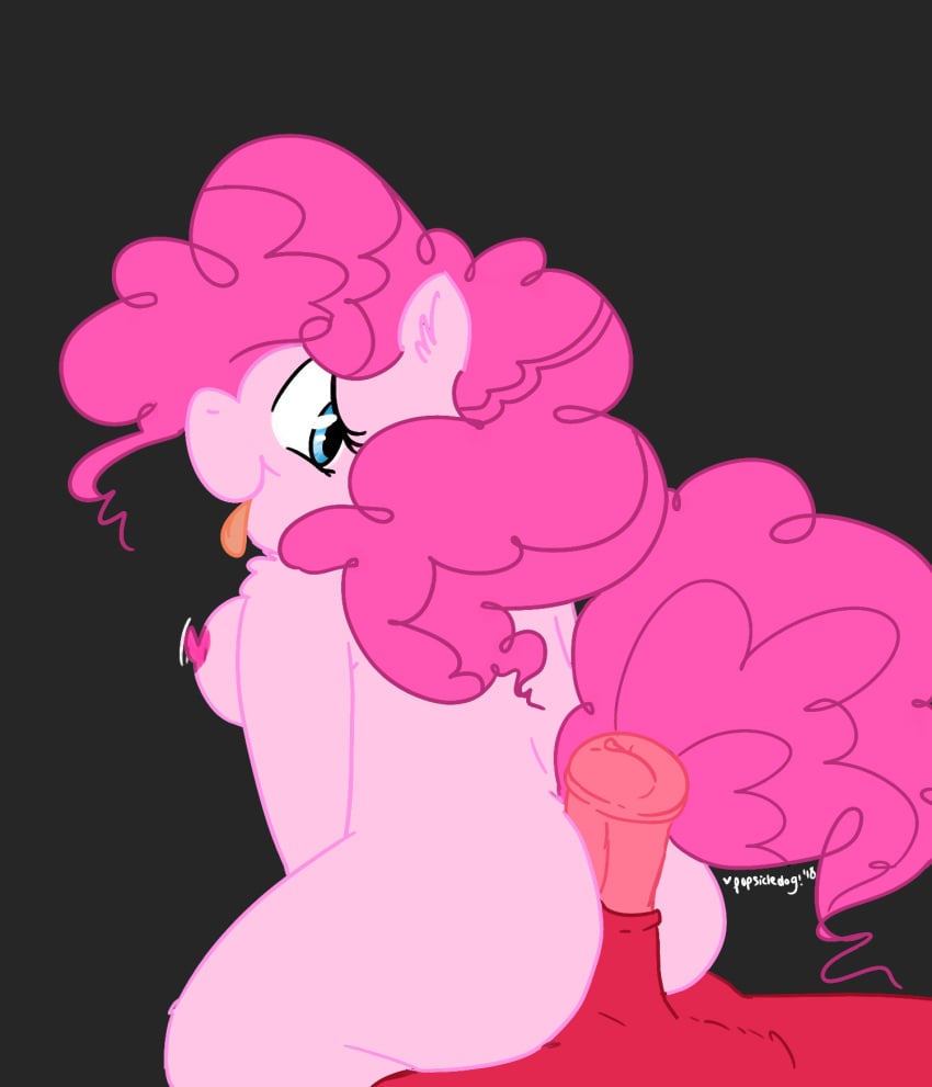 anthro buttjob equine female friendship_is_magic hair horse long_hair looking_pleasured male mammal my_little_pony outercourse pinkie_pie_(mlp) popsicledog slightly_chubby straight_hair tongue