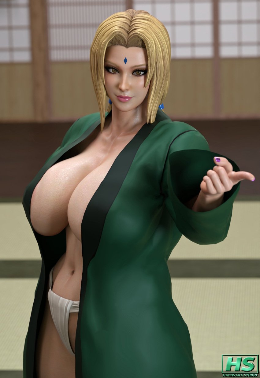 1girls 3d big_ass big_breasts blonde_female blonde_hair blonde_hair_female breasts female hagiwara_studio huge_ass huge_breasts large_breasts mature_female milf naruto tagme tsunade wide_hips