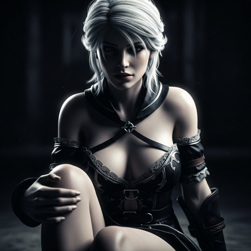 ai_generated ciri dark-skinned_male solo_female the_witcher_3:_wild_hunt