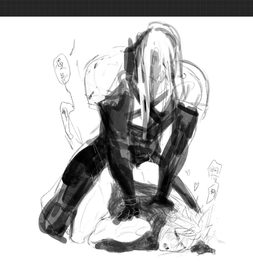 2boys cloud_strife final_fantasy final_fantasy_vii gay gay_sex sephiroth