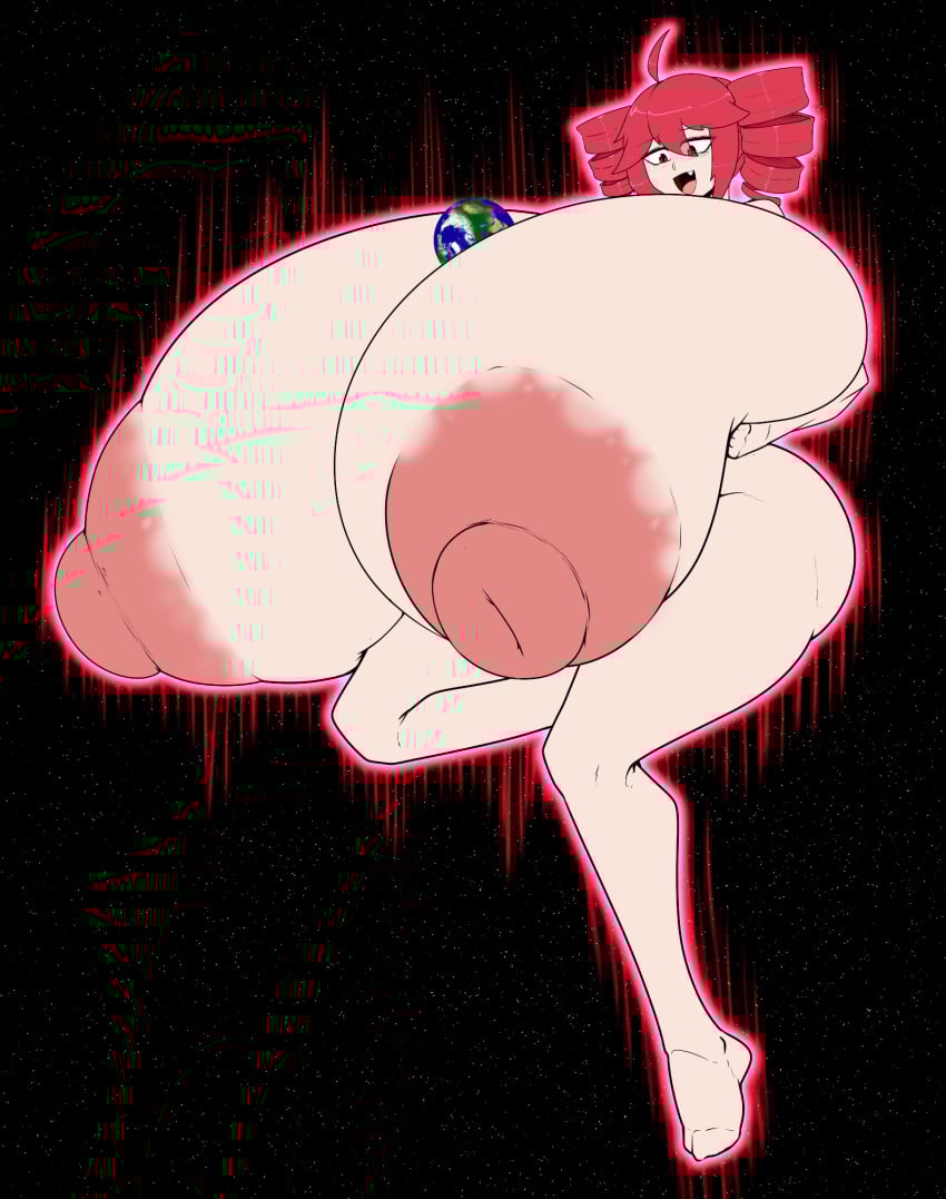 1girls astronomical_giantess between_breasts breasts_bigger_than_building breasts_bigger_than_head breasts_bigger_than_torso drill_hair galactic_breasts giantess holding_breast holding_own_breasts huge_ass hyper hyper_breasts kasane_teto massive_breasts nude planet_between_breasts rust_and_bolts solo_female tagme
