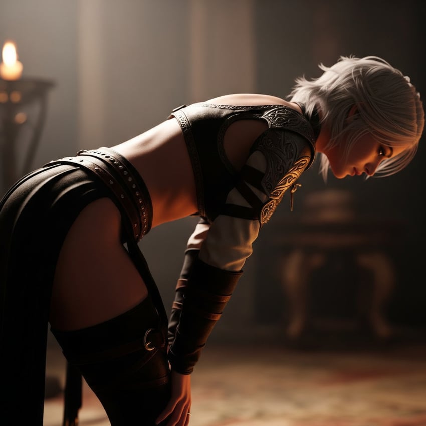ai_generated ciri dark-skinned_male solo_female the_witcher_3:_wild_hunt
