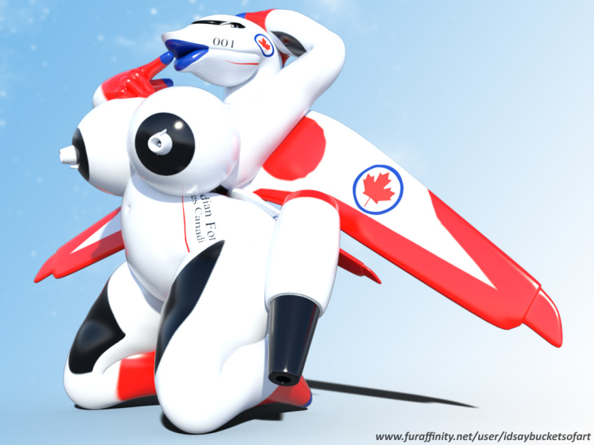 3d aircraft airplane canada-001 female idsaybucketsofart living_aircraft living_machine machine robot royal_canadian_air_force