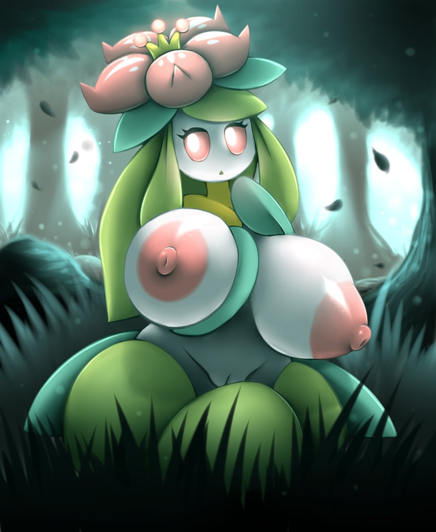 1girls 2018 areolae belly big_breasts breast_grab breast_hold breasts eyelashes female female_only flora_fauna flower forest glowing glowing_eyes grass green_background green_skin hand_on_breast hanging_breasts hips holding holding_breast huge_breasts humanoid inverted_nipples large_breasts leaf leaves lilligant looking_at_viewer looking_away metachoke naked nintendo nipples nude nude_female nudity open_mouth orange_eyes pink_eyes pink_sclera plant pokémon_(species) pokemon pokemon_bw pussy red_eyes shiny_pokemon solo solo_female standing thick thick_thighs thighs tree tumblr video_games voluptuous white_skin wide_hips