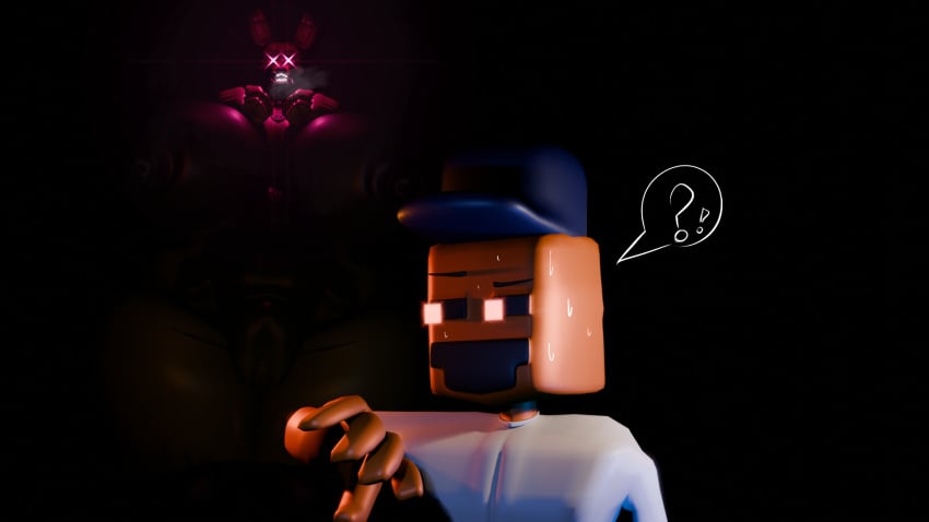 3d big_ass big_belly big_breasts big_butt breast_squeeze breasts breasts_bigger_than_head dominant_female domination female glowing_eyes huge_ass huge_breasts huge_butt huge_cock huge_thighs penis springtrap springtrap_(fnaf) tall_girl taller_female